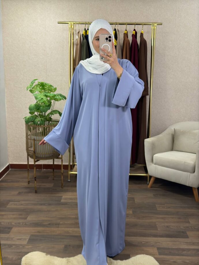 ⁦Abaya simple manches revers⁩ - الصورة ⁦2⁩