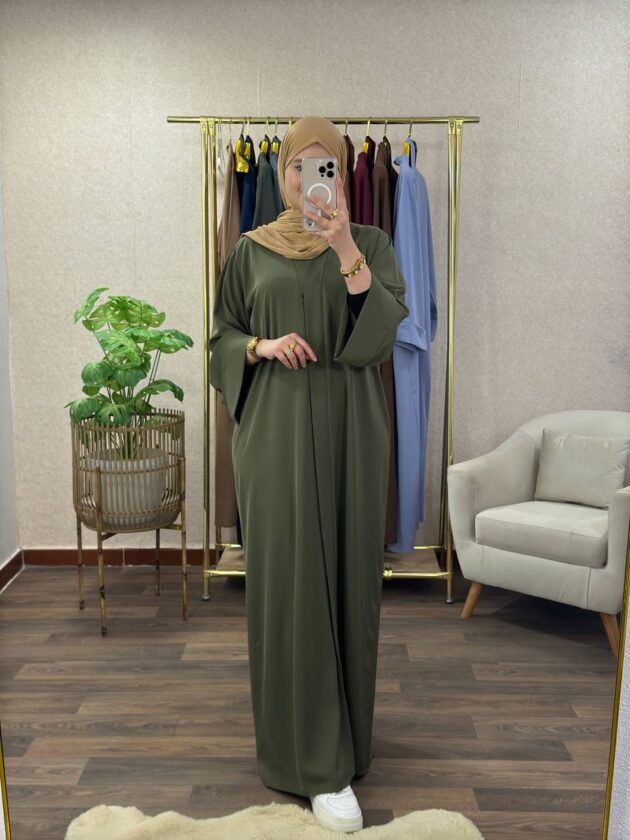 Abaya simple manches revers