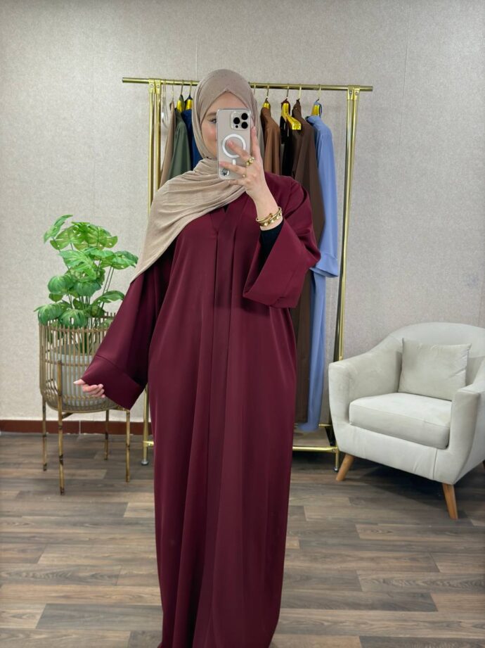 ⁦Abaya simple manches revers⁩ - الصورة ⁦6⁩