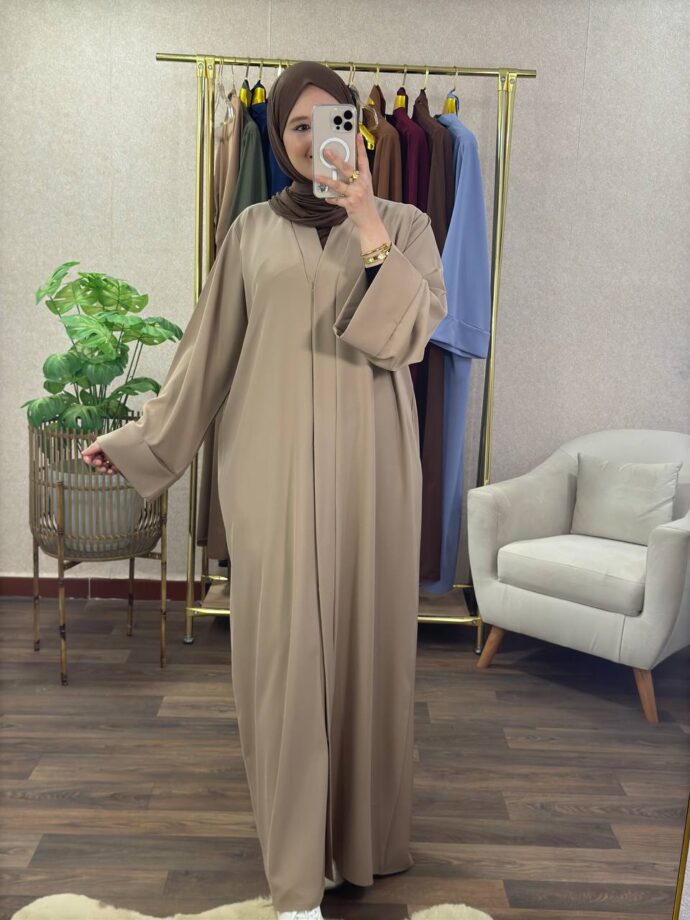 ⁦Abaya simple manches revers⁩ - الصورة ⁦7⁩